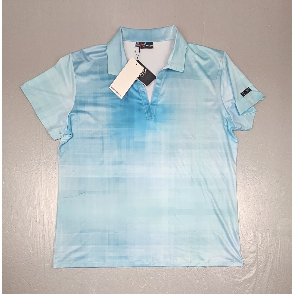 Yatta Golf Golf Polo Shirts Womens 3XL‎ Blue Standout Performance Quick Dry